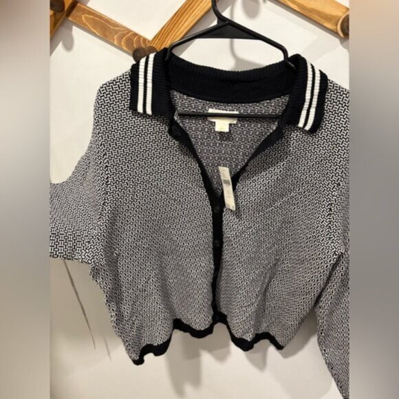 Maeve Plunging Polo Cardigan - Picture 6 of 8